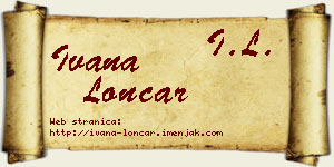 Ivana Lončar vizit kartica